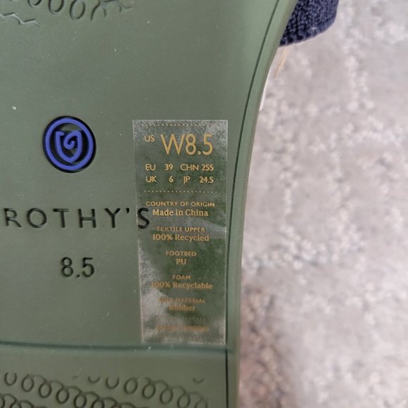 Rothy’s The Slide Maritime Navy Women’s Size 6.5,7.5,8,8.5,9,9.5,10,10.5,11 - Picture 8 of 9